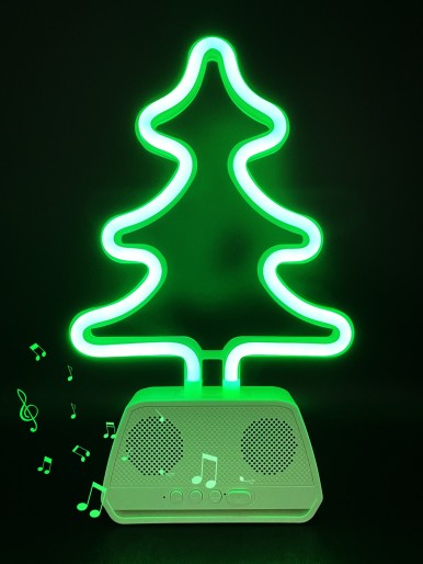 شجرة عيد الميلاد ضوء النيون سمّاعات بلوتوث