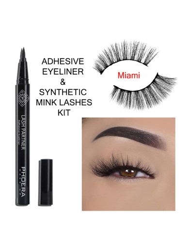 2pcs Eyeliner Pen & Eyelash Kit