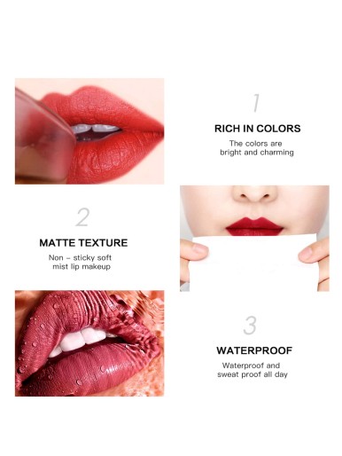 5pcs Matte Lip Gloss & 1pc Lip Plumper