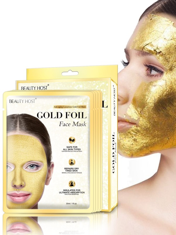 5pcs Gold Foil Facial Sheet