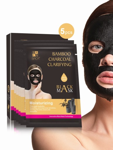 5pcs Bamboo Charcoal Facial Sheet