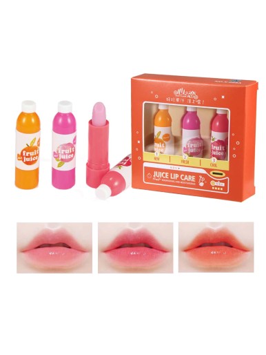 3pcs Moisturizing Juice Lip Balm