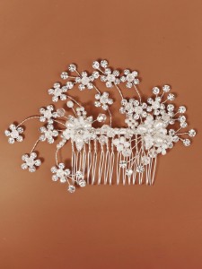 Faux Pearl & Rhinestone Decor Bridal Headwear