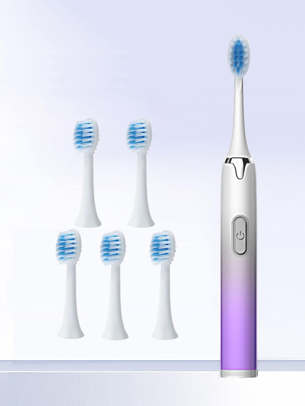 1pc Ombre Electric Toothbrush & 6pcs Brush Head