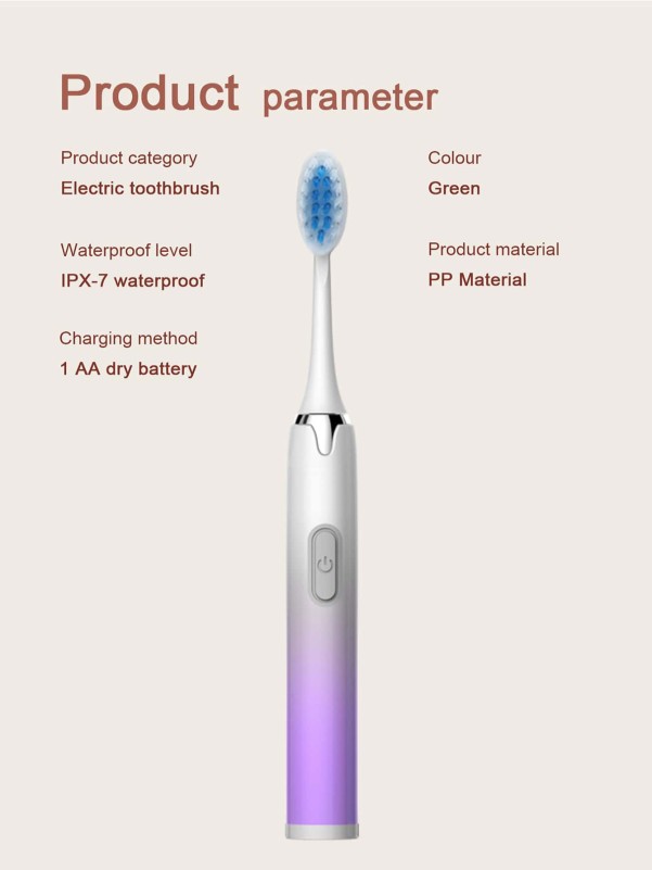 1pc Ombre Electric Toothbrush & 6pcs Brush Head