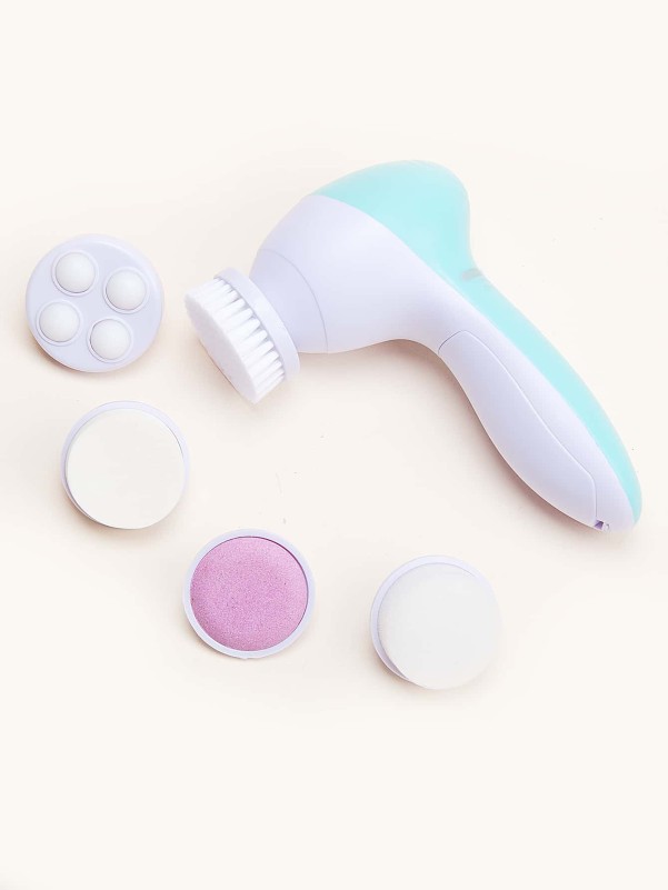 1pc Electric Cleansing Brush & 5pcs Brush Head