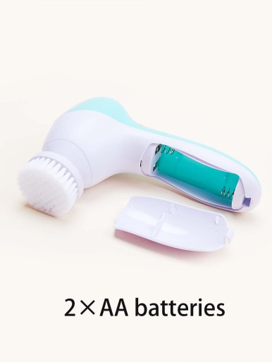 1pc Electric Cleansing Brush & 5pcs Brush Head