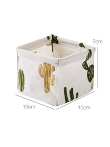 1pc Plant Print Random Desktop Storage Basket