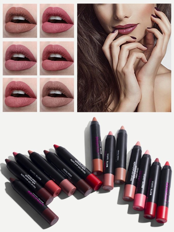 12 Color Matte Lipstick Set