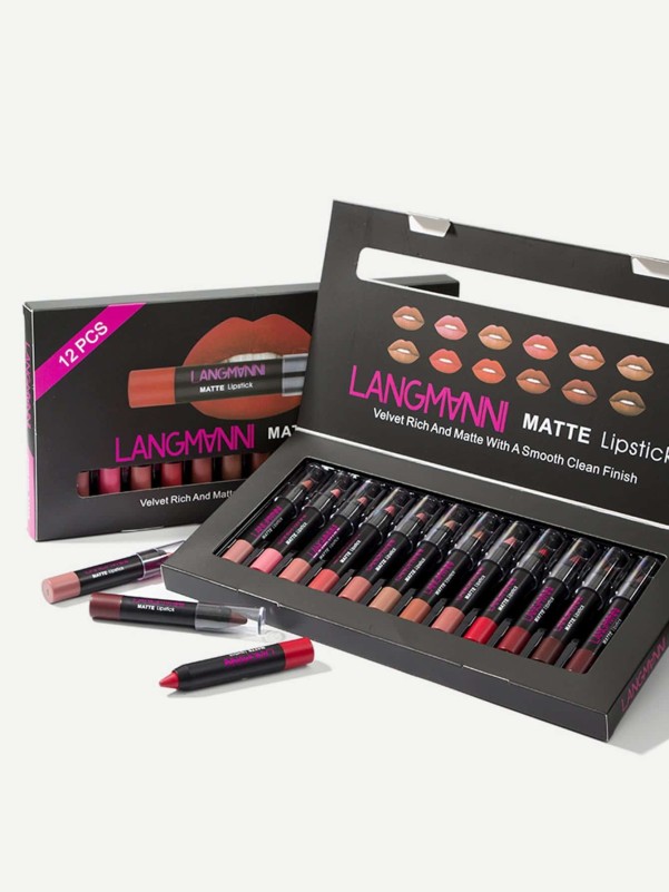 12 Color Matte Lipstick Set