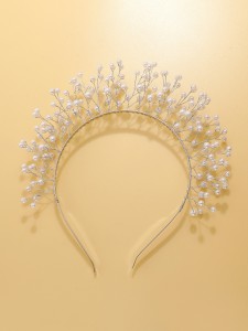 Faux Pearl Decor Bridal Headwear