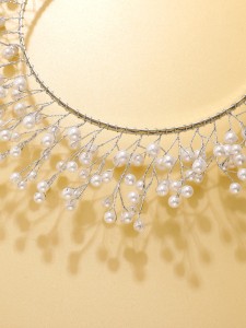 Faux Pearl Decor Bridal Headwear