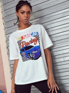 Car & Letter Graphic Tee