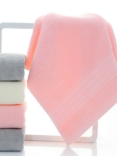 1pc Plain Random Color Face Towel