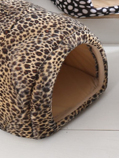 Leopard Print Pet Bed