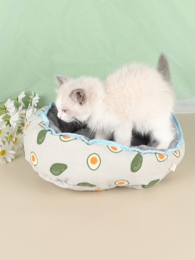 Avocado Print Pet Bed