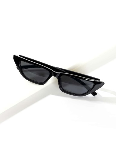 Cat Eye Mirror Lens Fashion Glasses