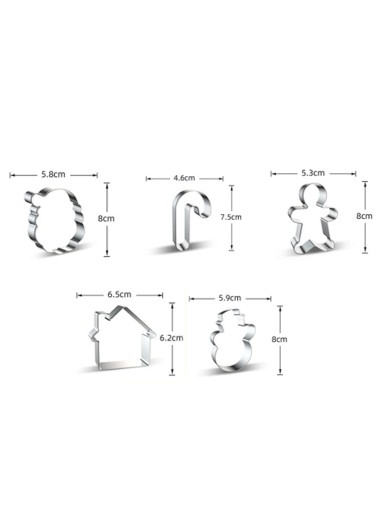 5pcs Christmas Cookie Cutter