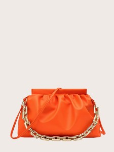 Minimalist Chain Ruched Bag