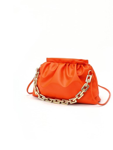 Minimalist Chain Ruched Bag