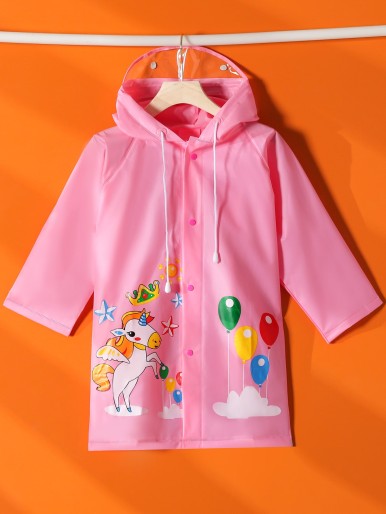 Cartoon Graphic Kids Raincoat