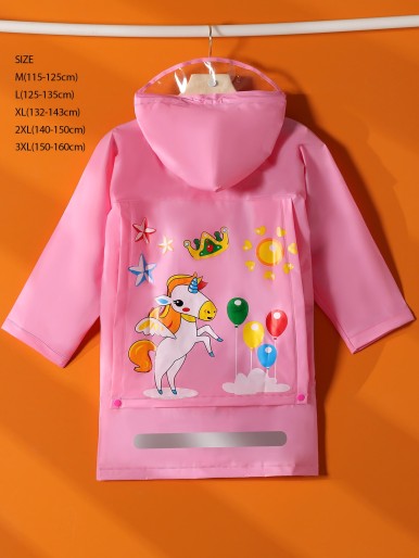 Cartoon Graphic Kids Raincoat