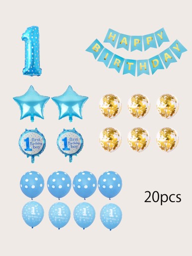 20pcs Birthday Decorative Balloon Set