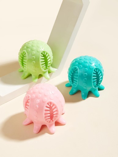 1pc Octopus Shaped Random Color Pet Leaking Toy