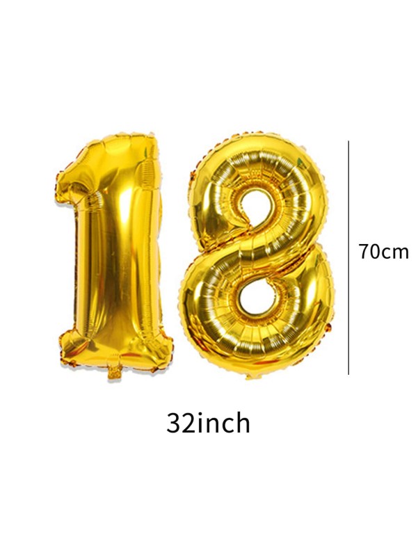 23pcs 18th Birthday Balloon & Tassel Set