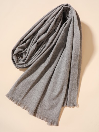 Men Raw Hem Scarf