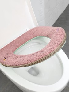 1pc Cute Embroidered Warmer Toilet Seat