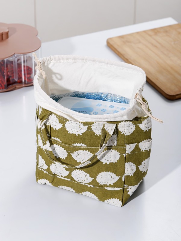 Hedgehog Print Insulation Lunch Bag