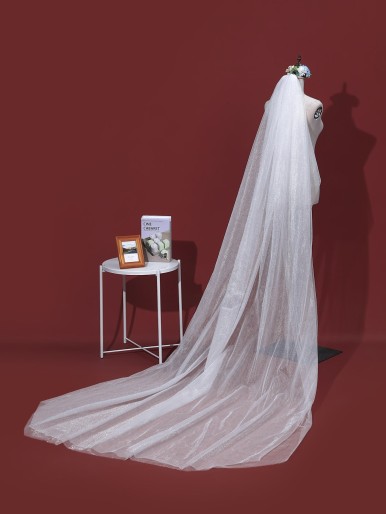 Solid Bridal Veil