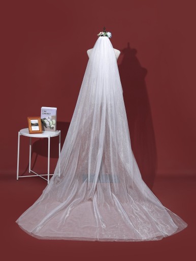 Solid Bridal Veil