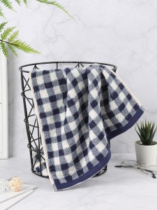 1pc Gingham Pattern Face Towel