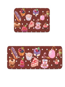 1pc Dessert Print Kitchen Carpet