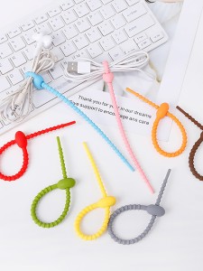 4pcs Random Color Data Cable Tie