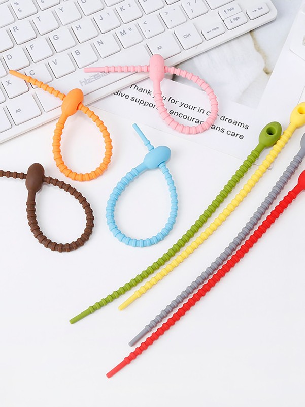 4pcs Random Color Data Cable Tie