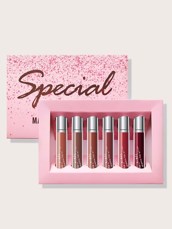 6pcs Smudge Proof Matte Lip Gloss Cold Beauty