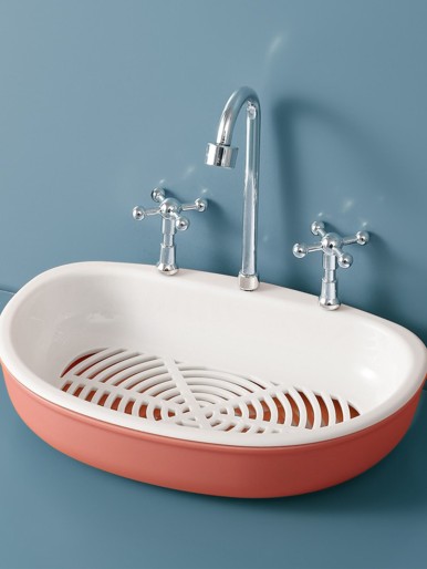 1pc Washbasin Design Random Soap Box