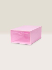 1pc Flip-open Cover Stackable Shoe Storage Box