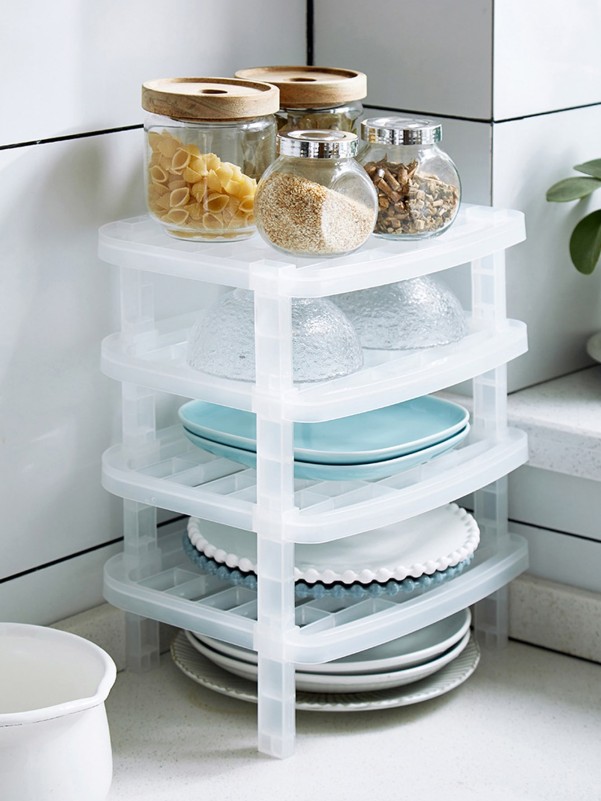 1pc Stackable Kitchen Storage Rack