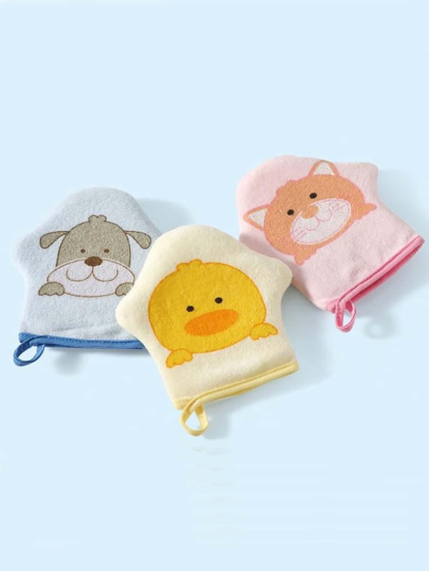 1pc Kids Random Cartoon Exfoliating Bath Glove