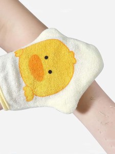 1pc Kids Random Cartoon Exfoliating Bath Glove