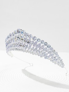 Rhinestone Decor Crown Bridal Hair Accessory