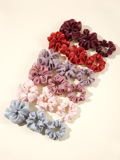 18pcs Solid Scrunchies