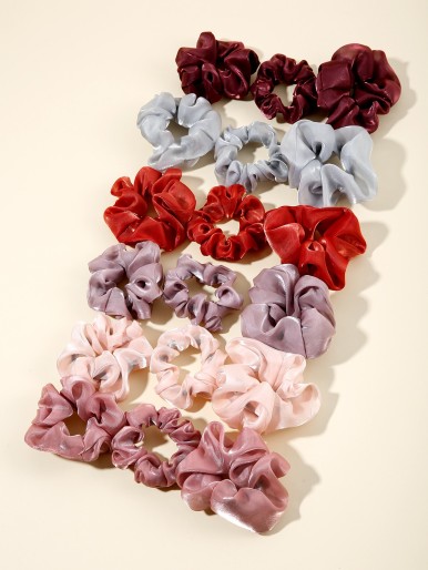 18pcs Solid Scrunchies