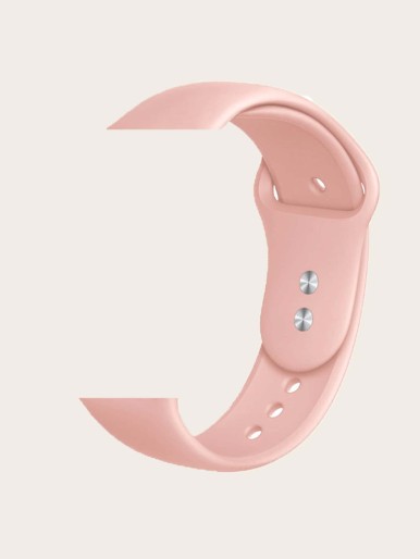 1pc Solid Silicone Watchband Compatible With Apple Watch