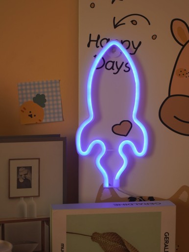 Rocket Shaped Neon Light