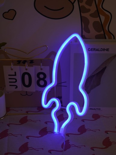 Rocket Shaped Neon Light